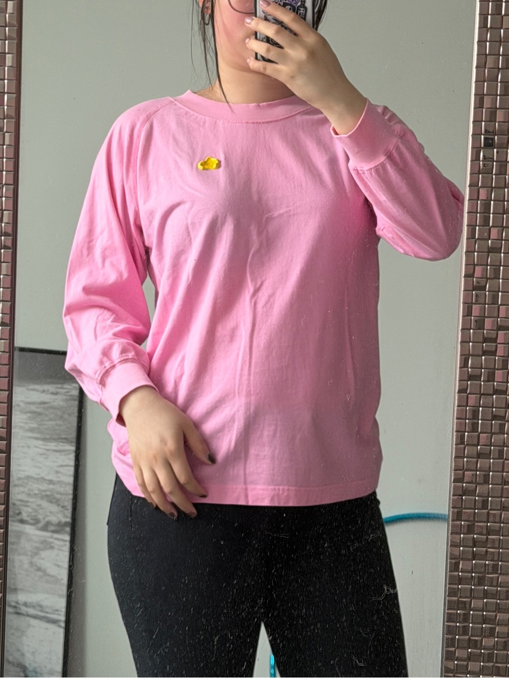 Acne Pink Long Sleeve Tee